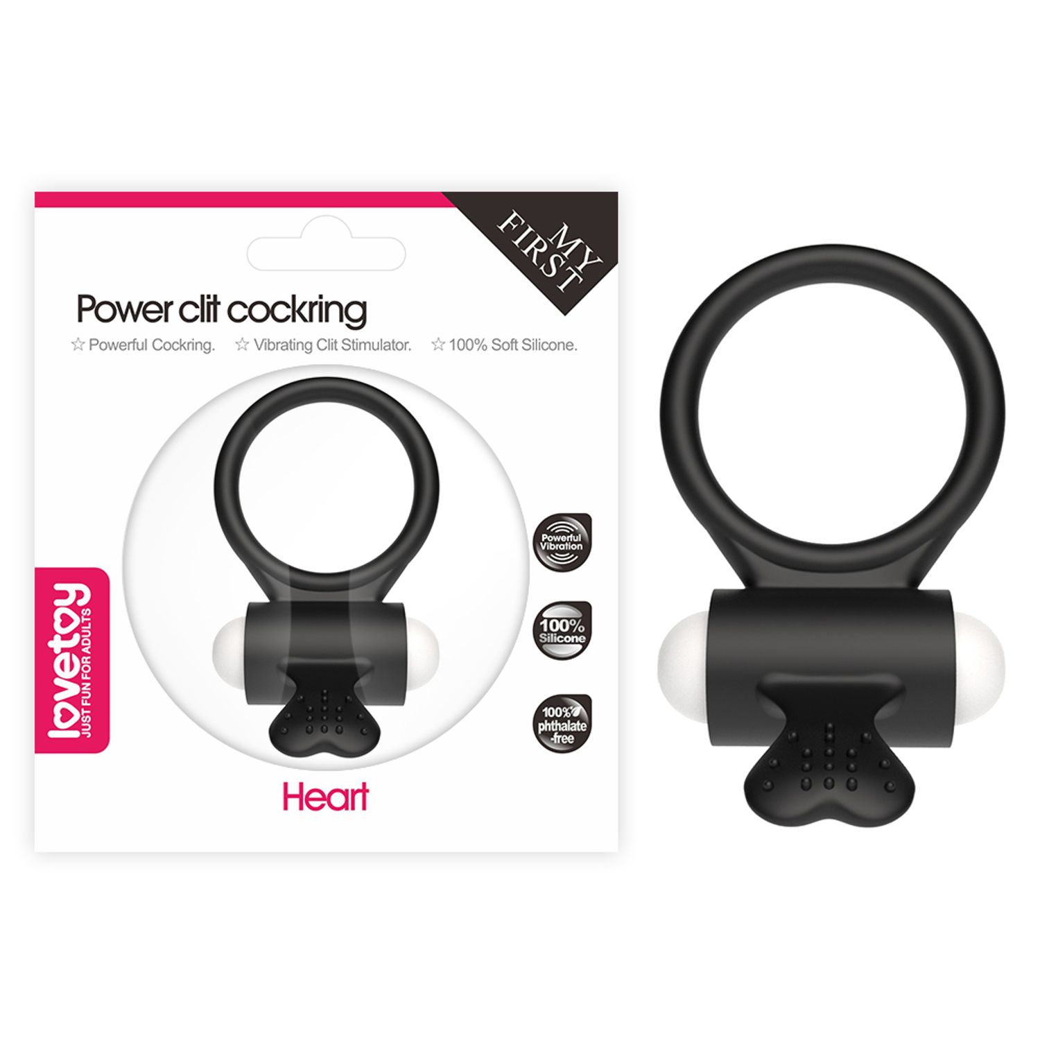 Power Clit Cockring /heart/