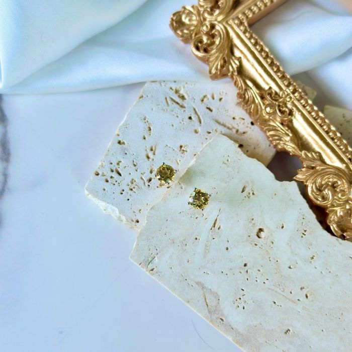 Цитрин шигтгээтэй S925 мөнгөн ээмэг