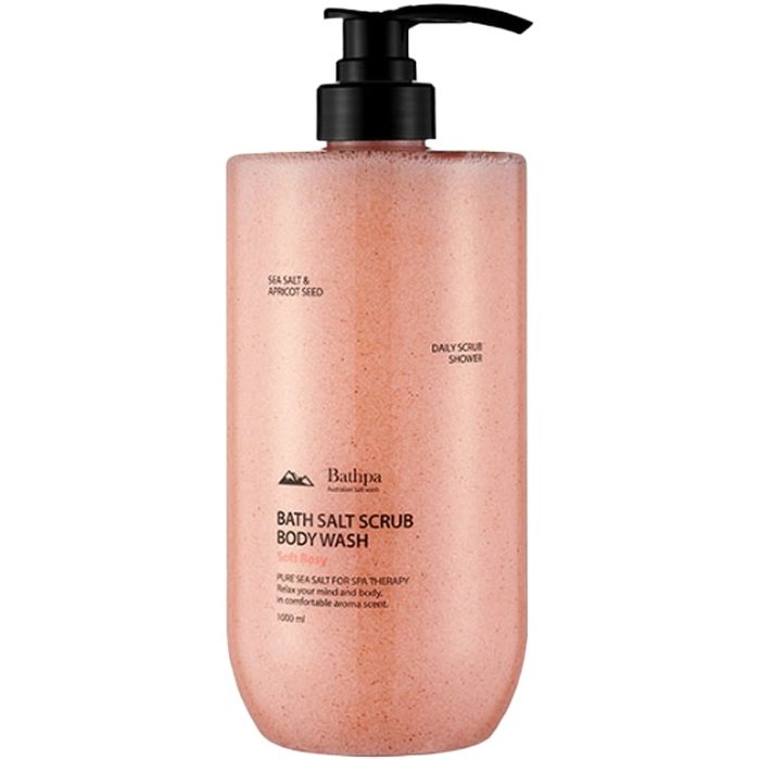 Bathpa Salt Scrub Body Wash Soft Rosy 1000ml