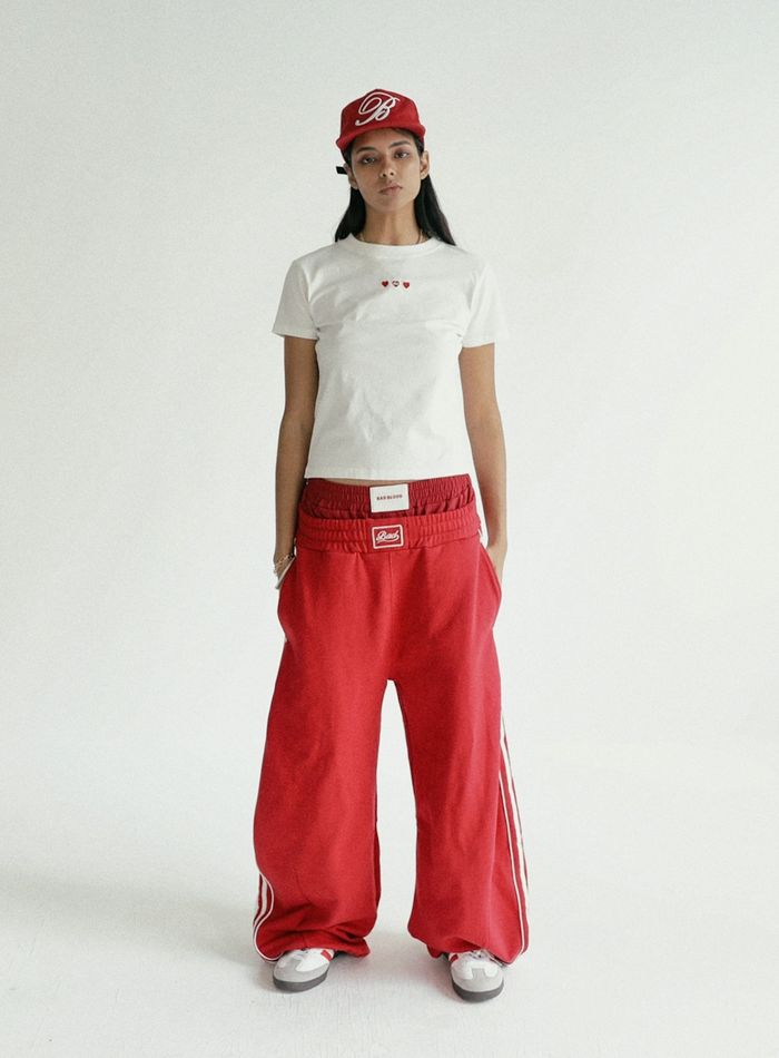 Billy 2 Way Curved Jogger Trousers - Red