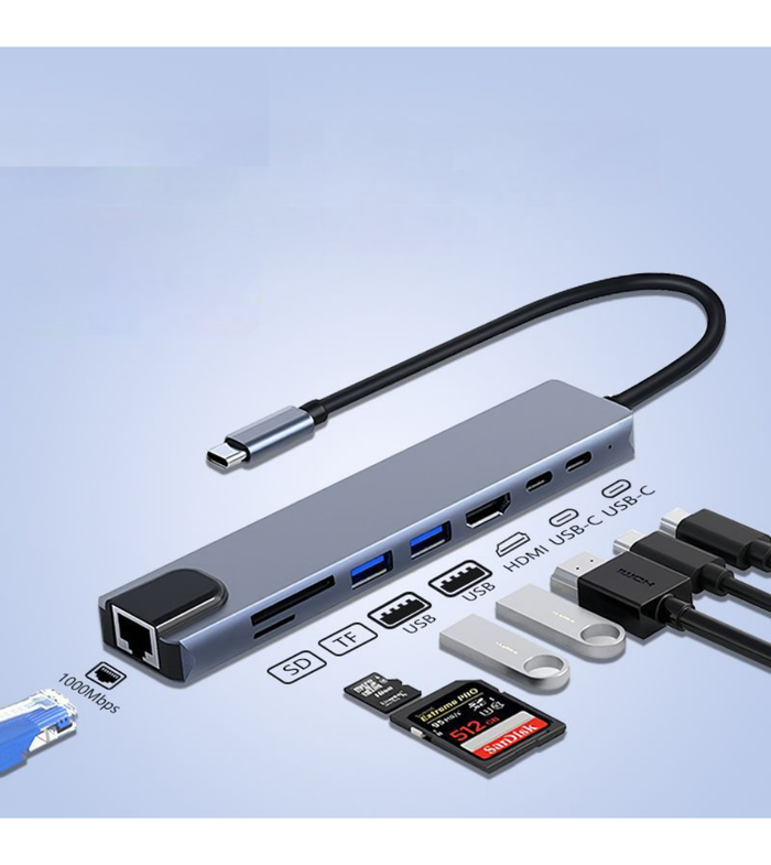 Type-C HUB 8 in 1