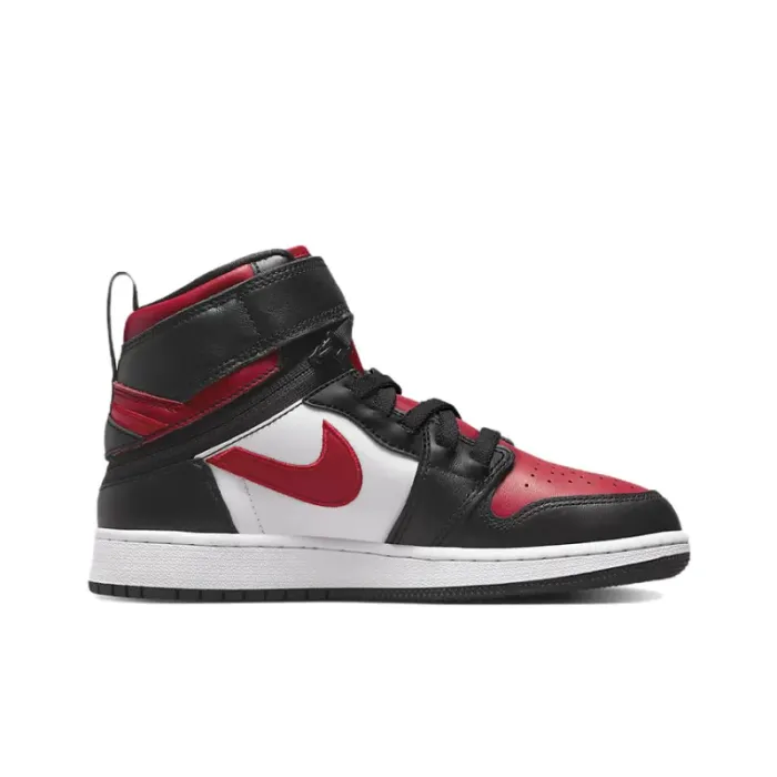 Jordan 1 High FlyEase Black White Fire Red