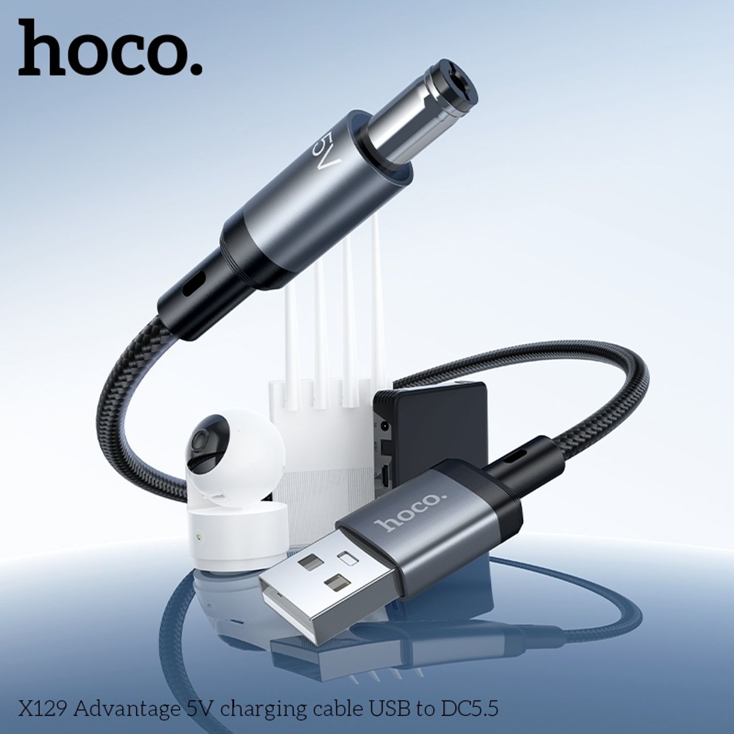 X129 Advantage 5 Вольтын Цэнэглэгч Кабель USB - DC5.5