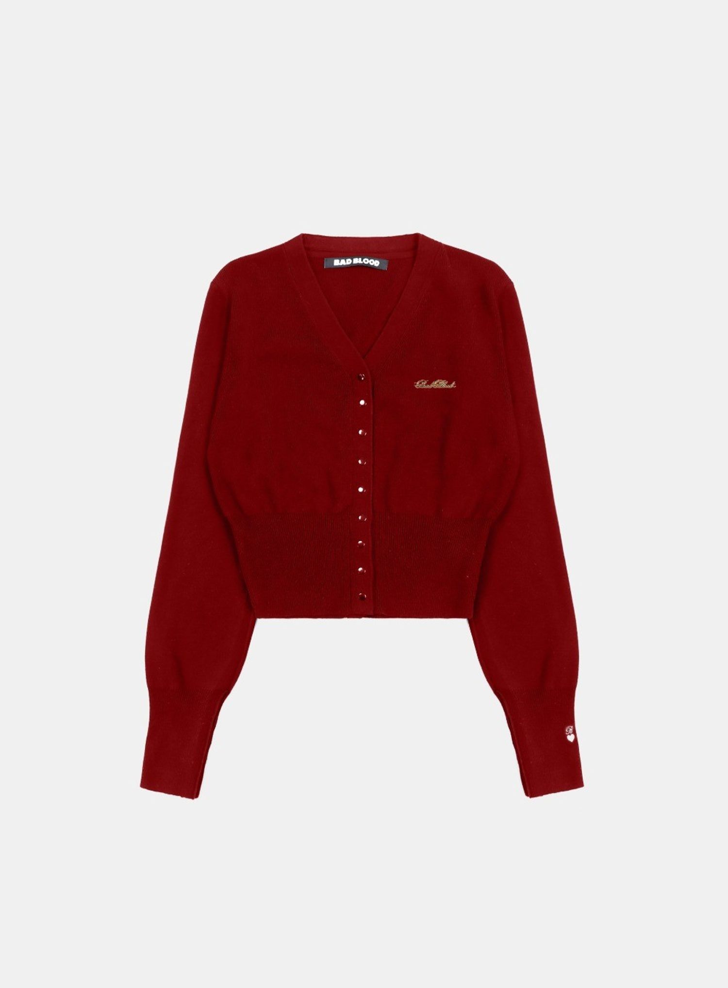 Pure Classic Button Up V-Neck Cardigan - Red