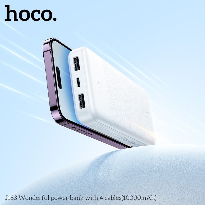 Hoco J163 Зөөврийн Цэнэглэгч 4 кабельтай (10000mAh)