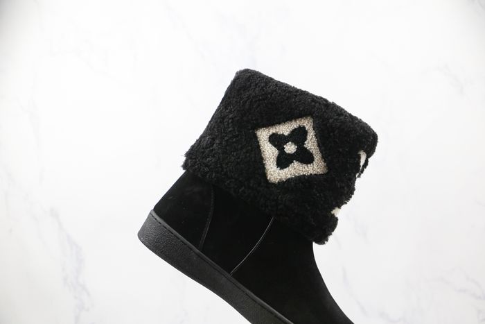 LOUIS VUITTON LV Snowdrop Snow Boots Women's Black 