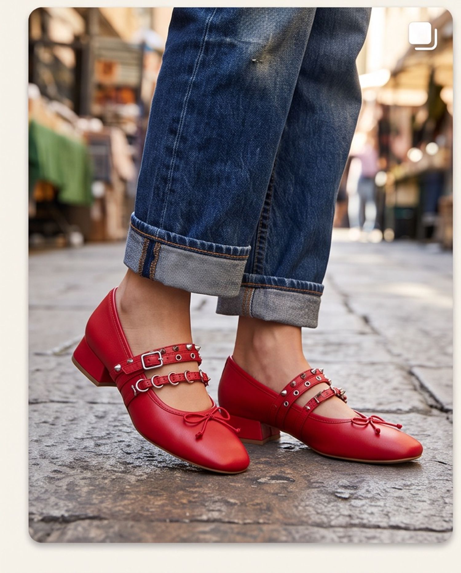 Steve Madden red leather