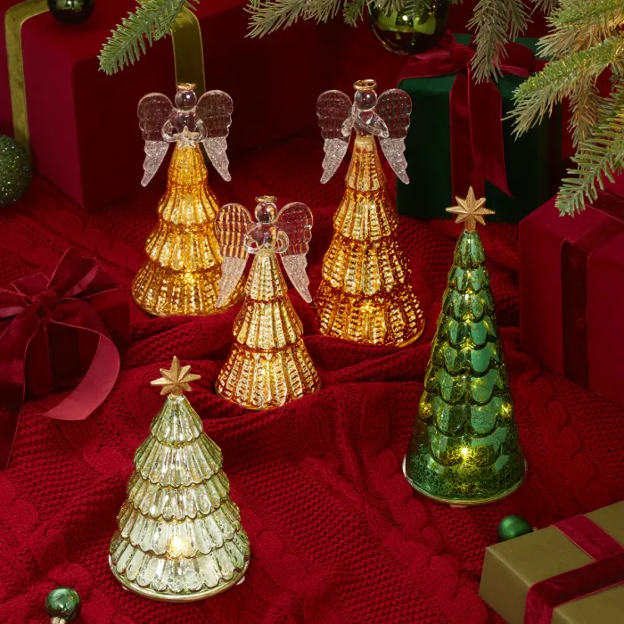 Radiant Light Lit Angel Figurines 3-Piece Set
