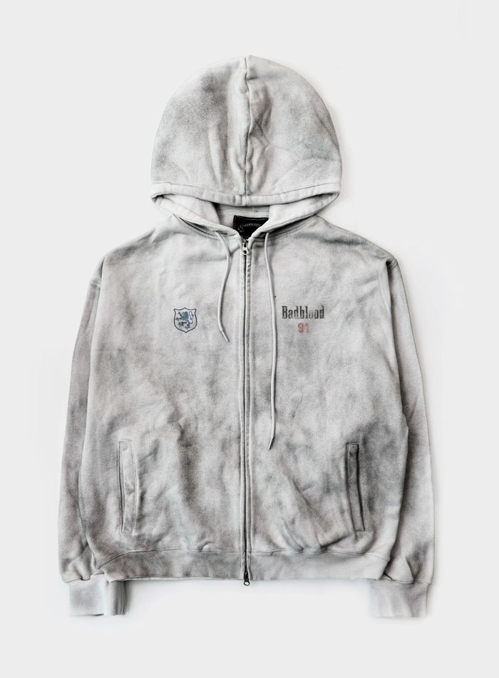Sun Faded 2 Hooded Zip-Up - White