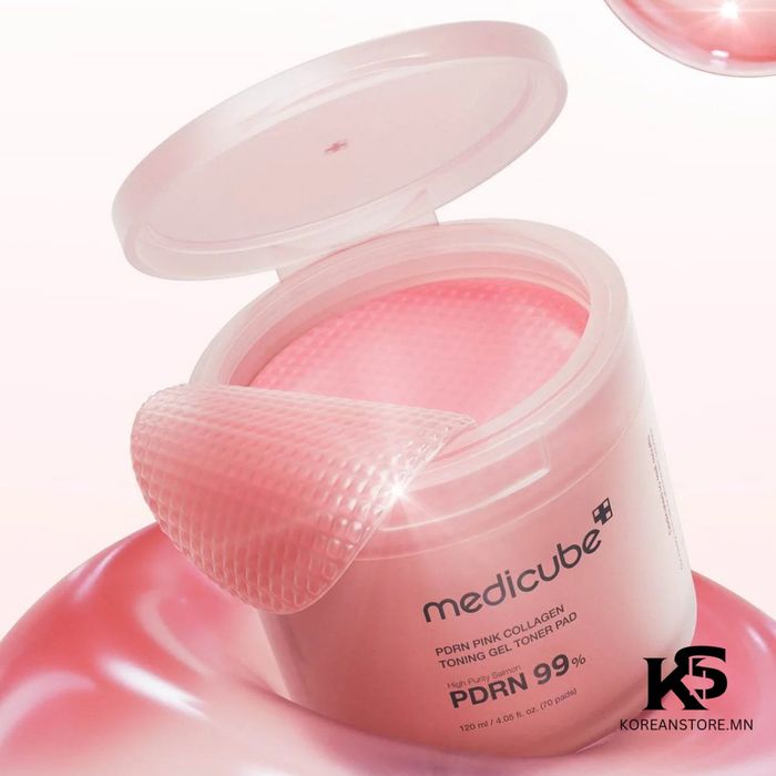 Medicube pdrn pink collagen toning gel toner pad 