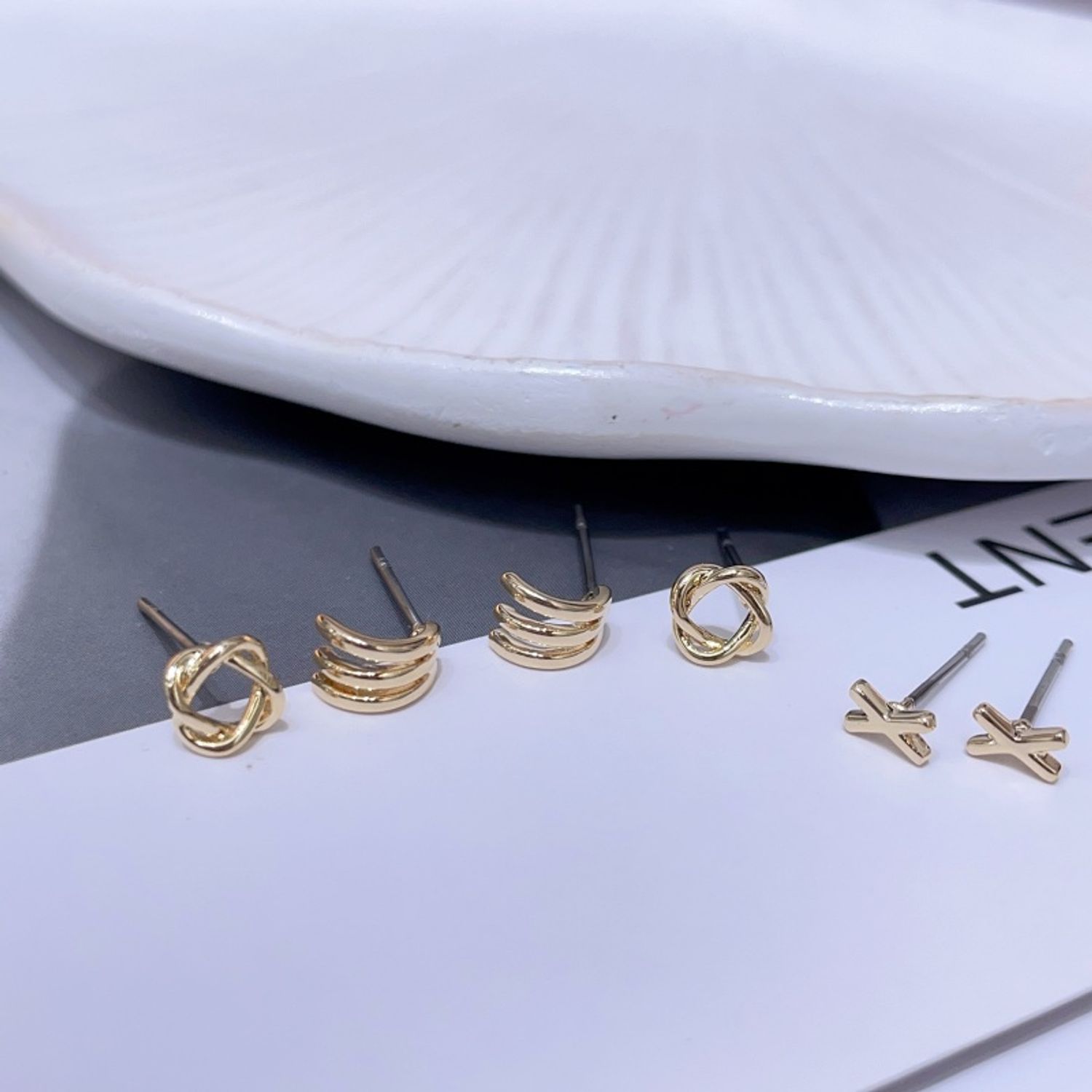 Stud Earrings 3Pairs