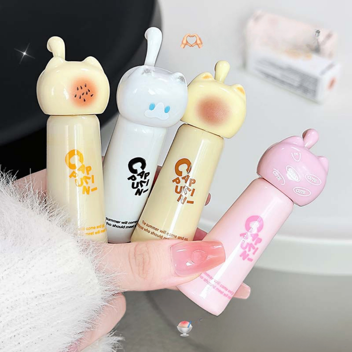🐱 CAPYFUN Cute Cat Shimmer Lip Gloss – Гялалзсан уруулын глосс