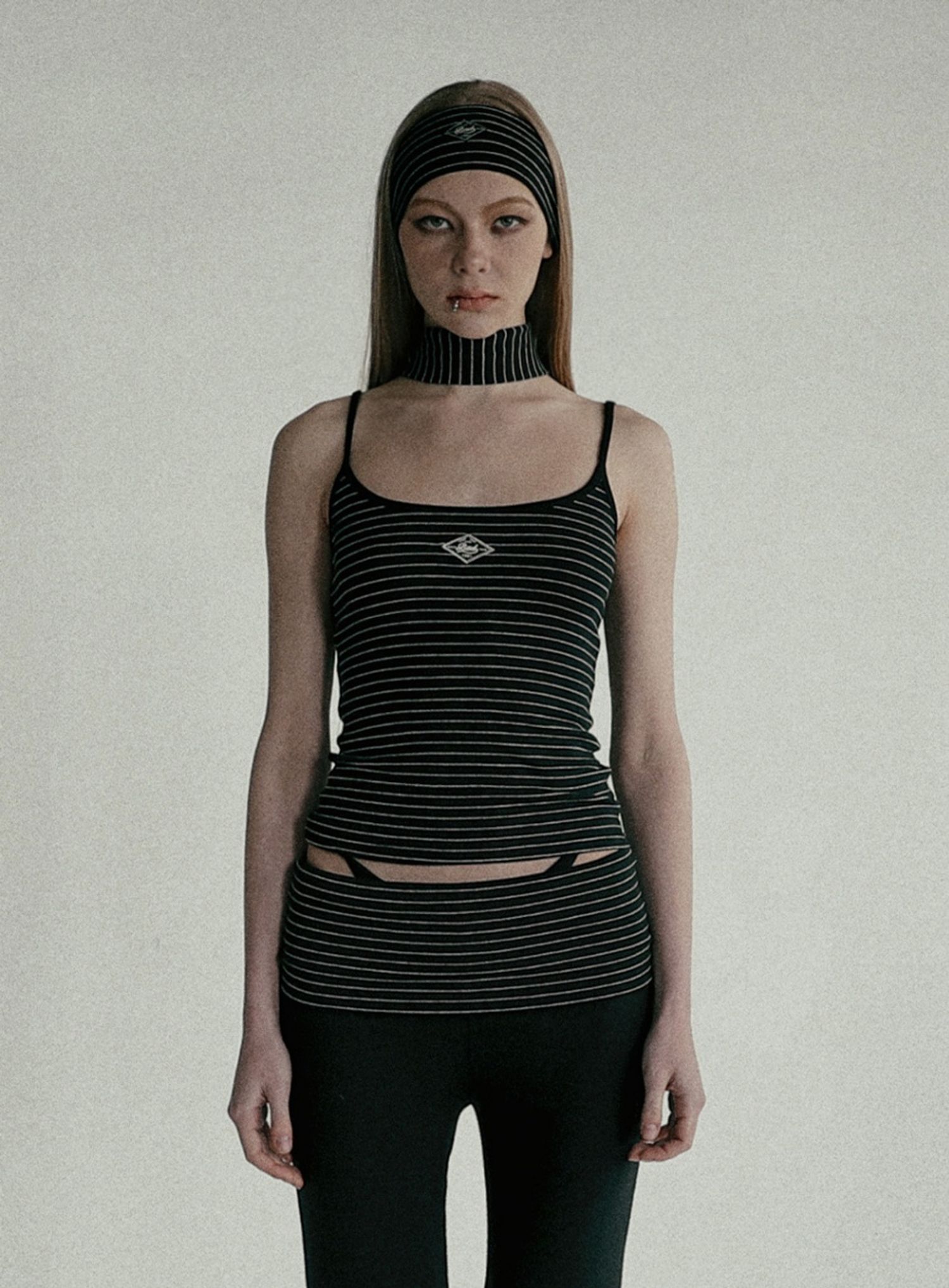 Beyond Soft String Tank - Stripe Black