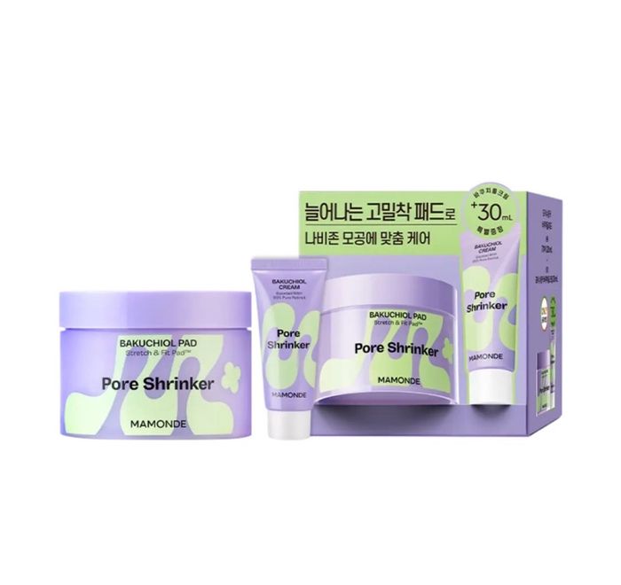 MAMONDE PORE SHRINKER BAKUCHIOL PAD & CREAM SET
