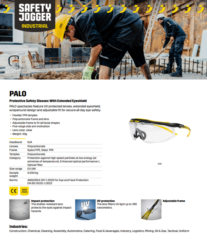 PALO  Аюулгүйн нүдний шил (хар-шар)