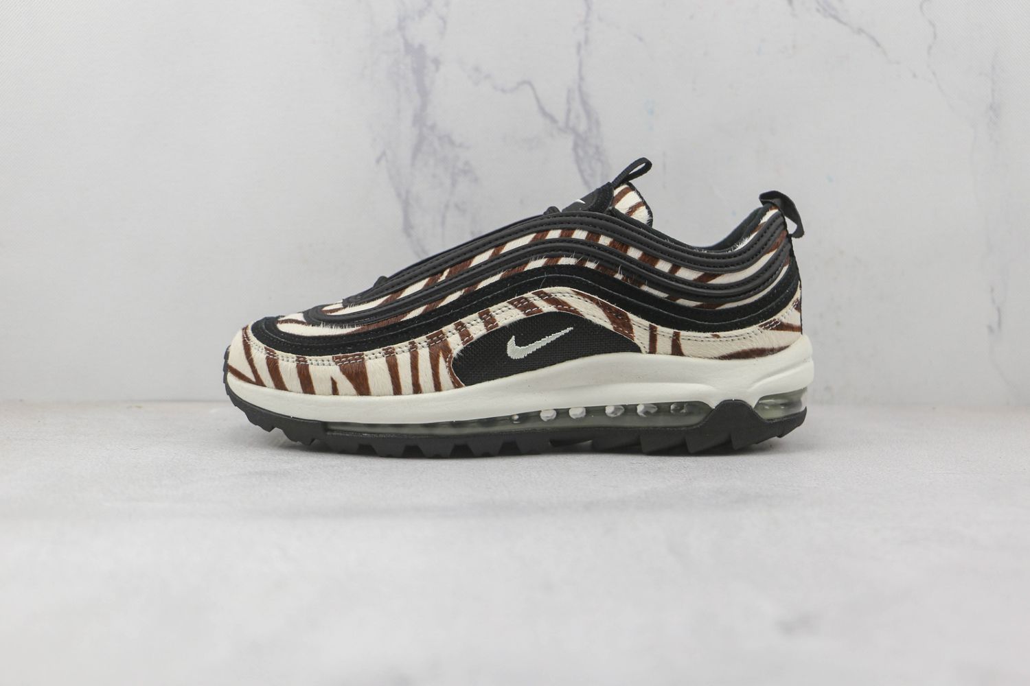 Nike Air Max 97 Golf NRG Zebra Black Tan Sail Jade Aura 