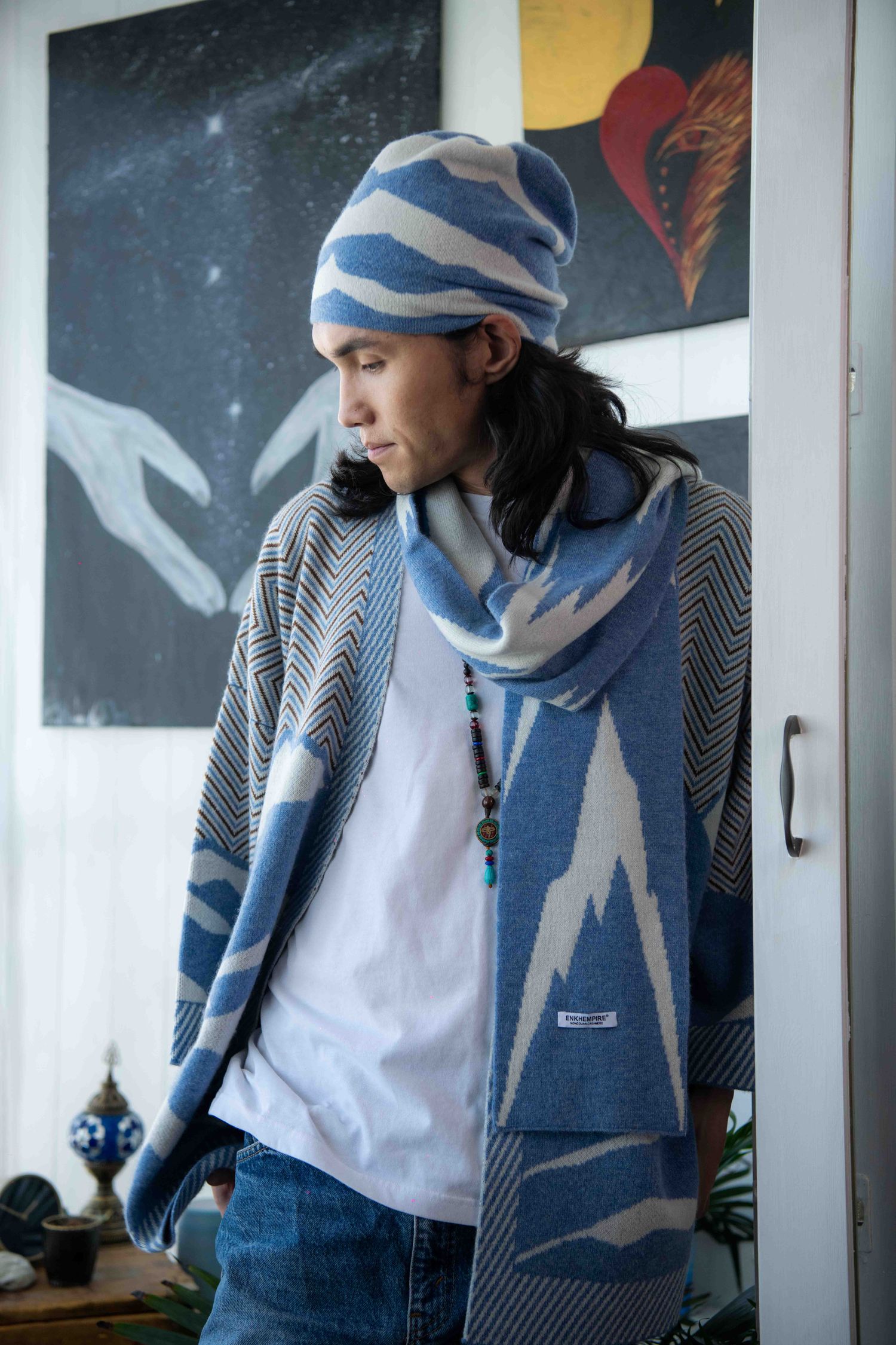 Кавказын уулс UNISEX малгай- Бүдэг цэнхэр өнгө  