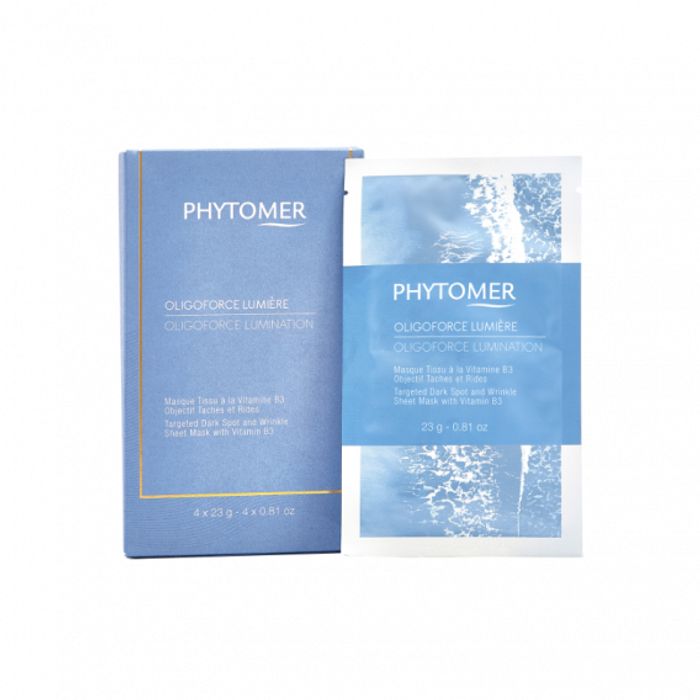 OLIGOFORCE LUMINATION Targeted Dark Spot and Wrinkle Sheet Mask with Vitamin B3