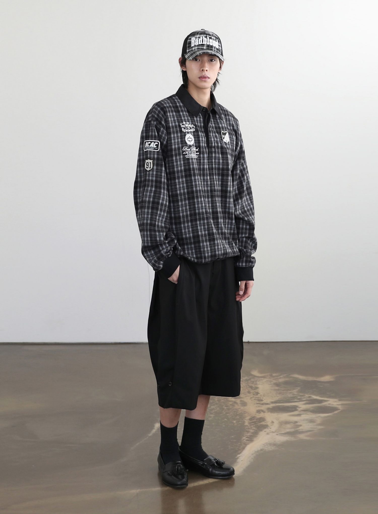 Classic Check Rugby Shirt - Black
