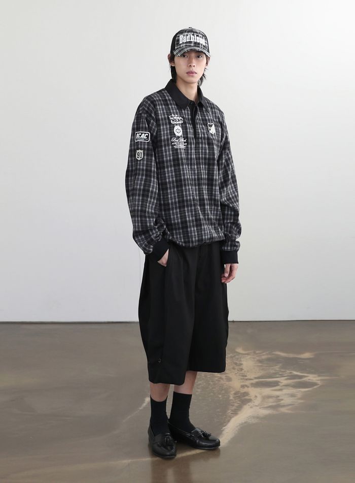 Classic Check Rugby Shirt - Black