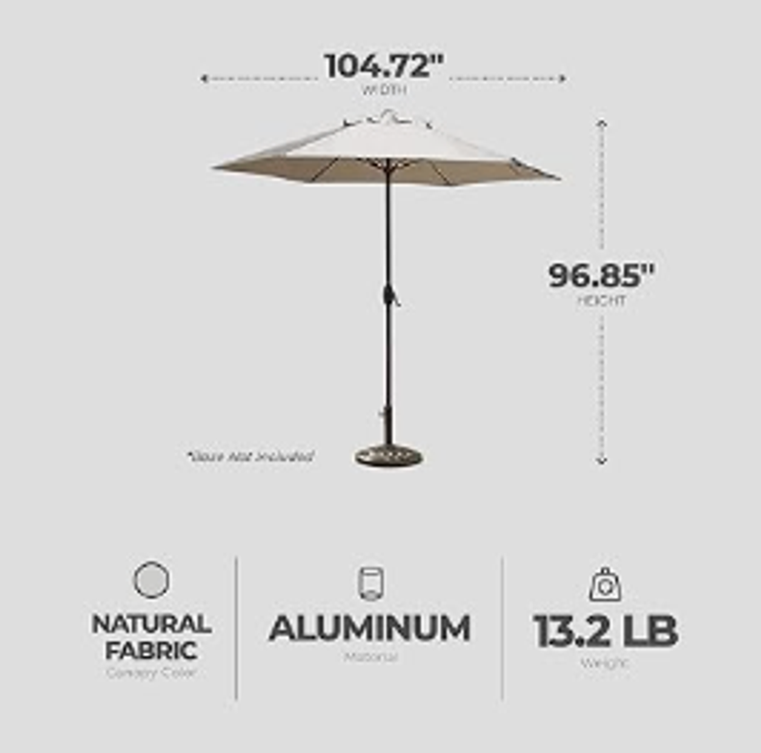Outdoor Patio Umbrella 104.72"