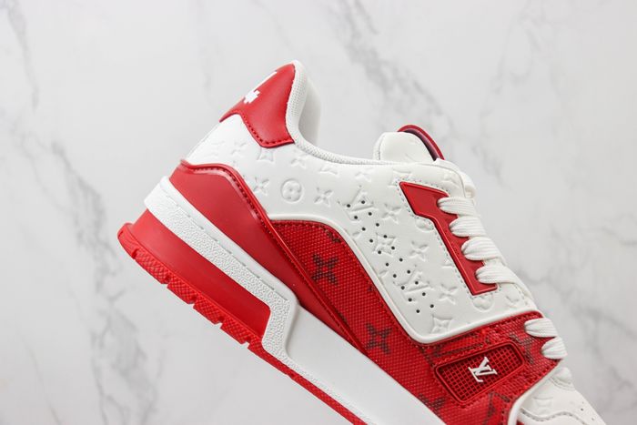 LOUIS VUITTON LV Trainers 'White Red'