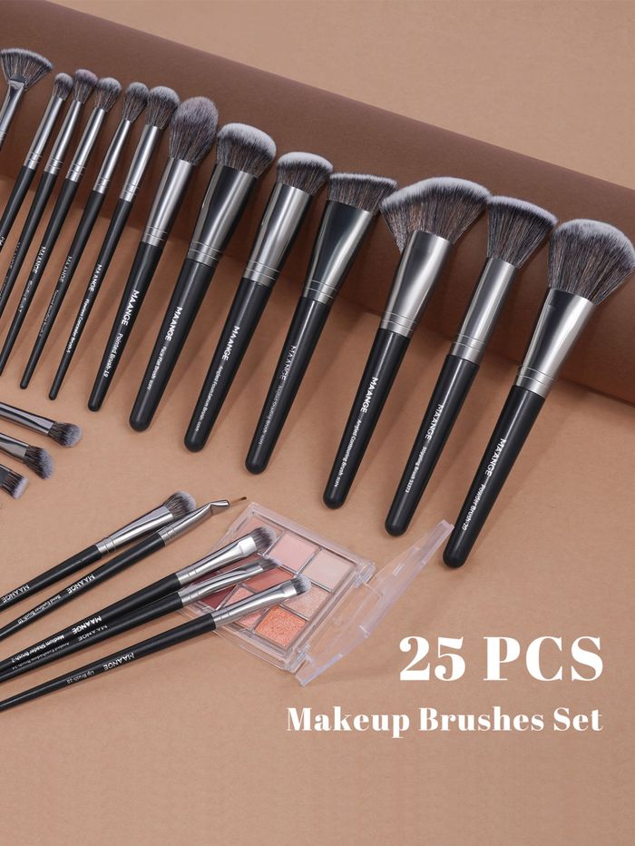 25pcs makeup brush with box