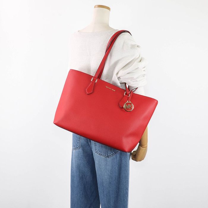 MK tote bag red