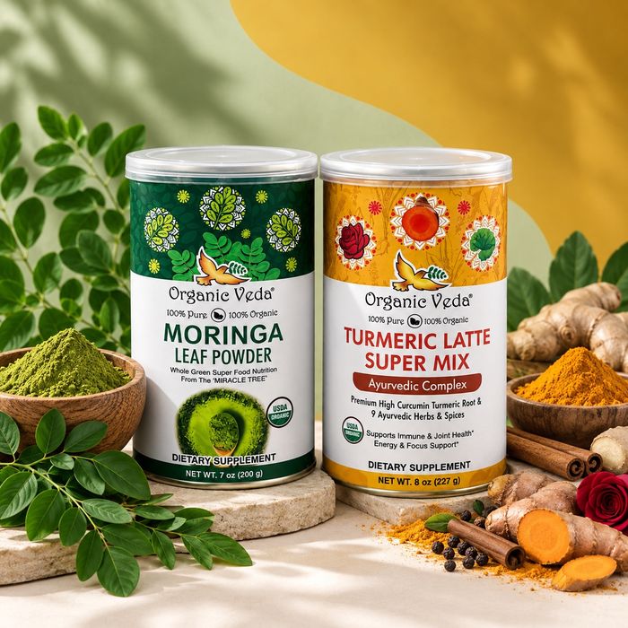 Organic Veda Moringa & Turmeric Joint Wellness Bundle