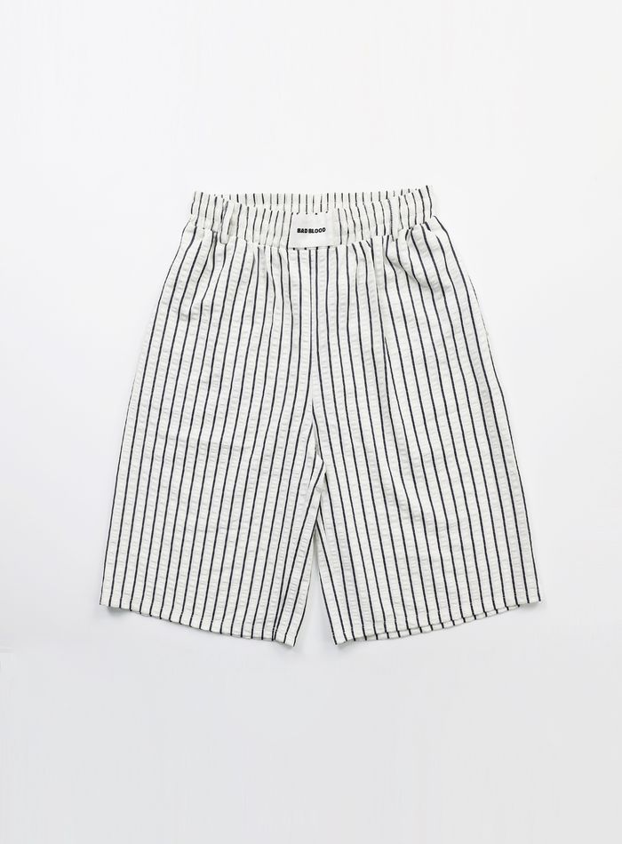 AJ Easy Bermuda Pants - White/Stripes
