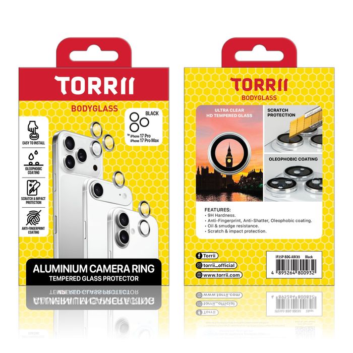 17 Pro/ Pro Max Aluminium camera ring Black