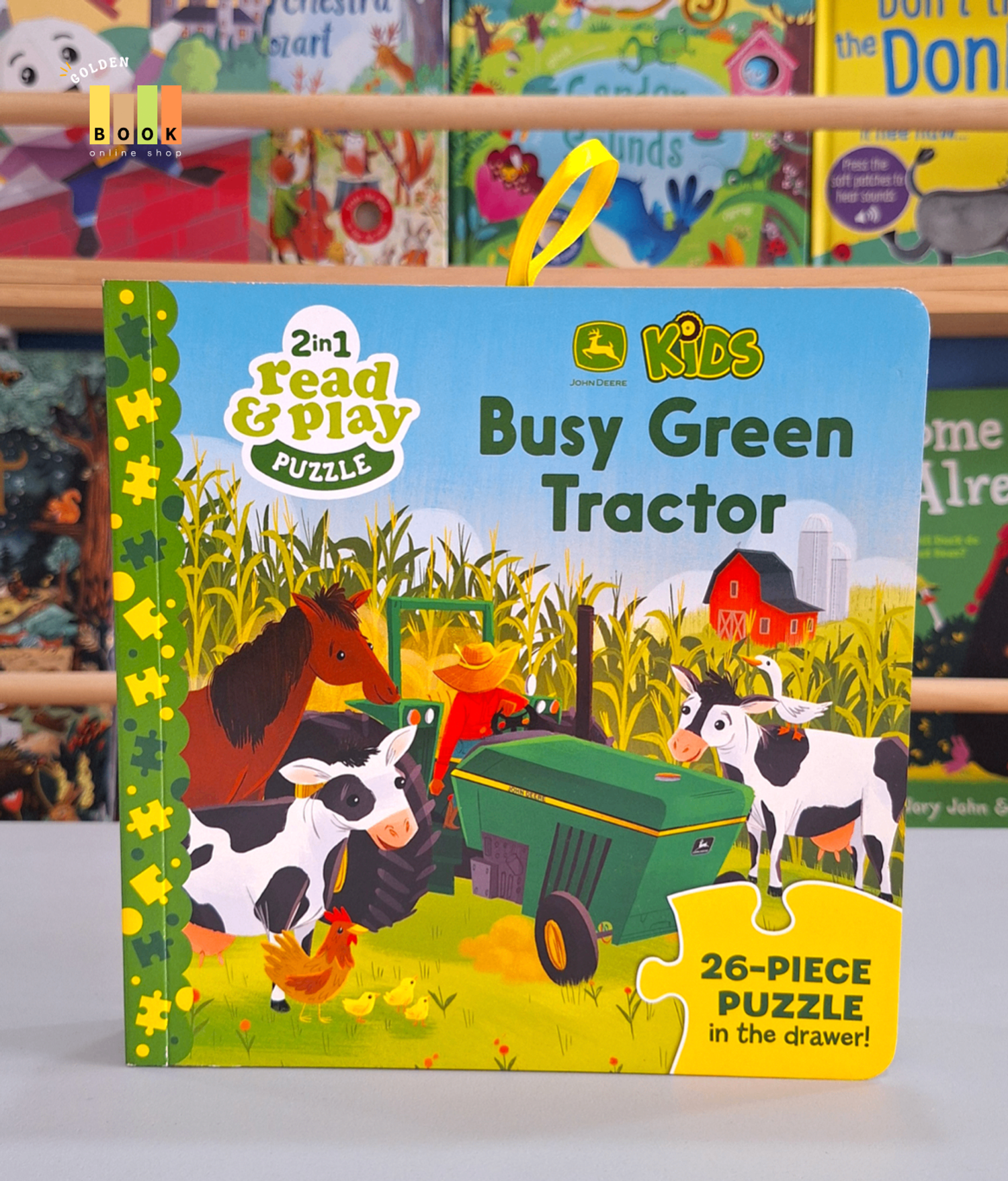Busy Green Tractor  Book and Puzzle Set
