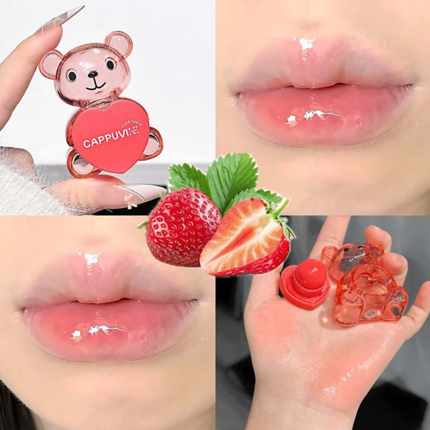 🧸 Cappuvini Bear Lip Balm – Чийгшүүлэгч уруулын тос