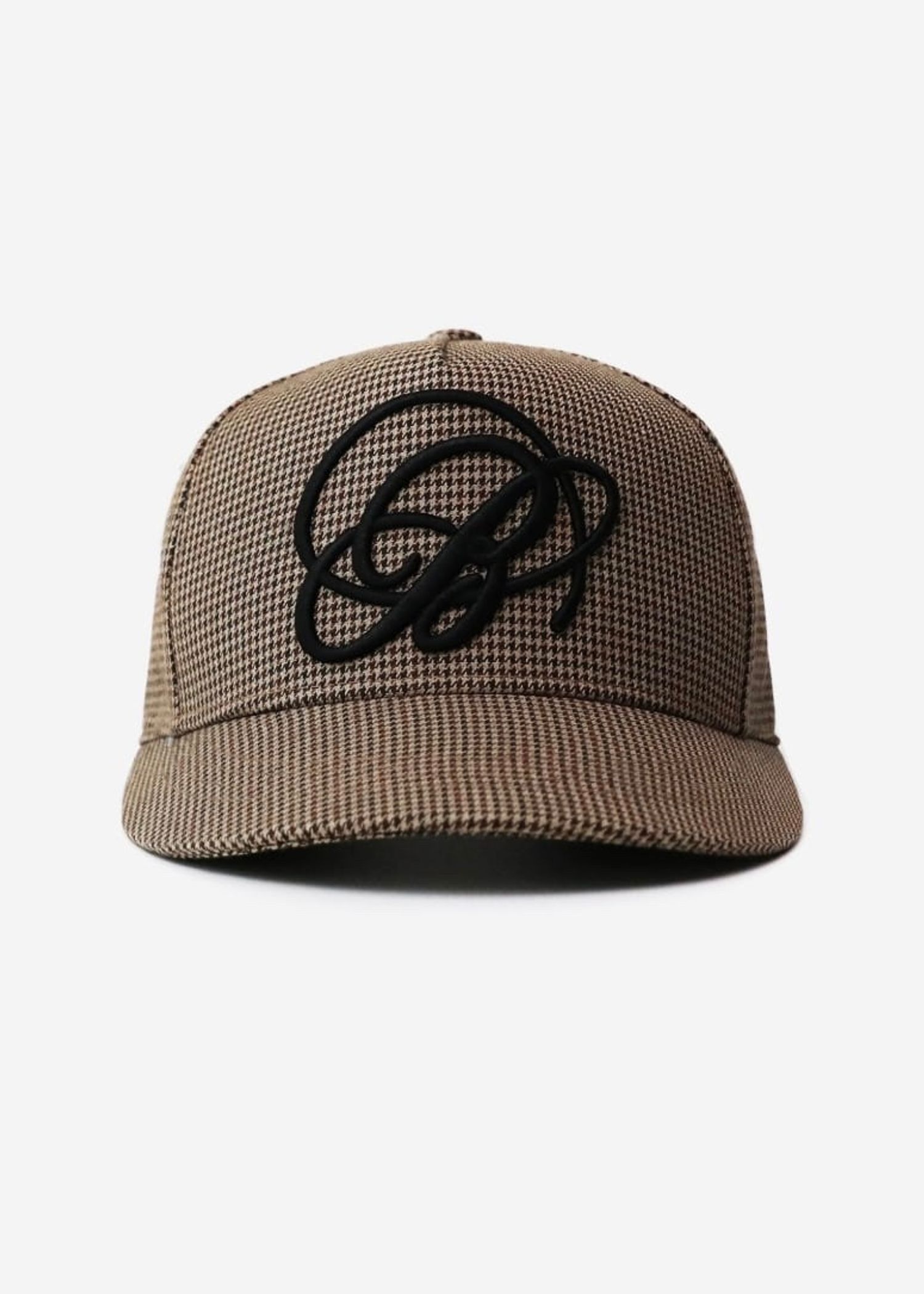 Dark Classic Street Ball Cap - Houndtooth/Brown