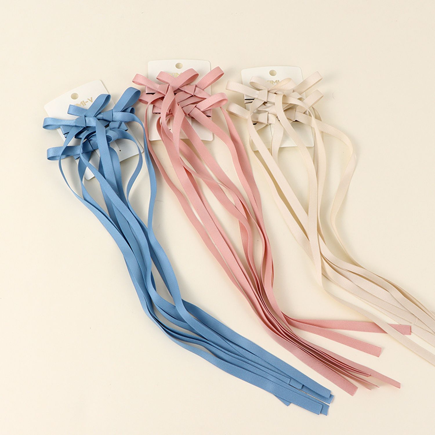 Long Ribbon Hair Clips Pair