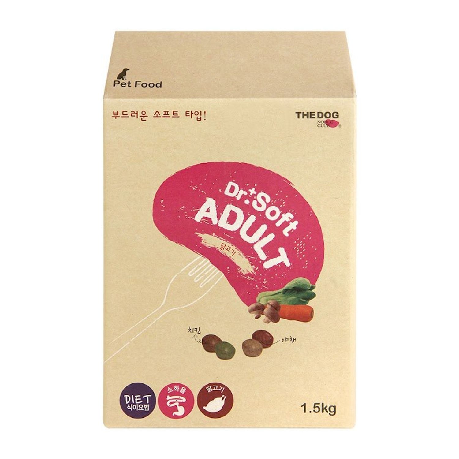 Dr. Soft Adult - Тахианы махтай зөөлөн хоол 1,5кг насанд хүрсэн нохойд