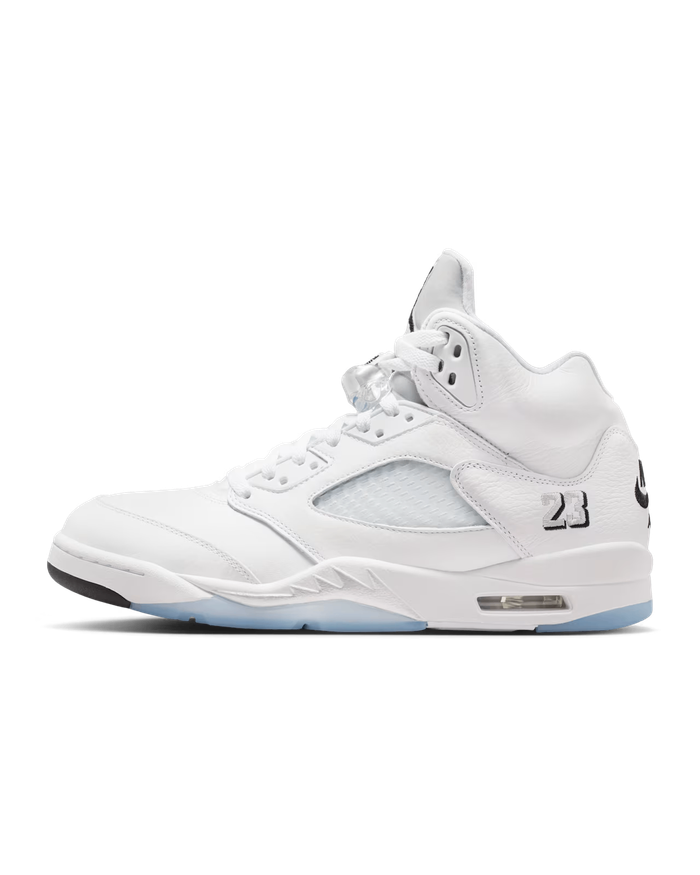 Air Jordan 5 Retro OG White and Metallic Silver