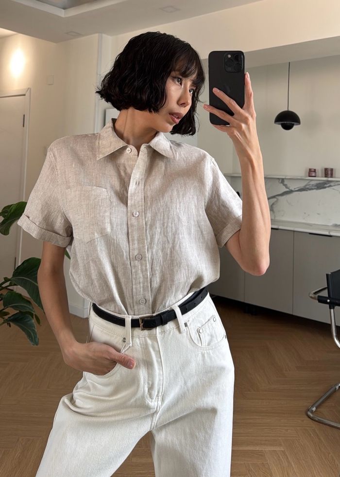 Linen Short-Sleeved Shirt