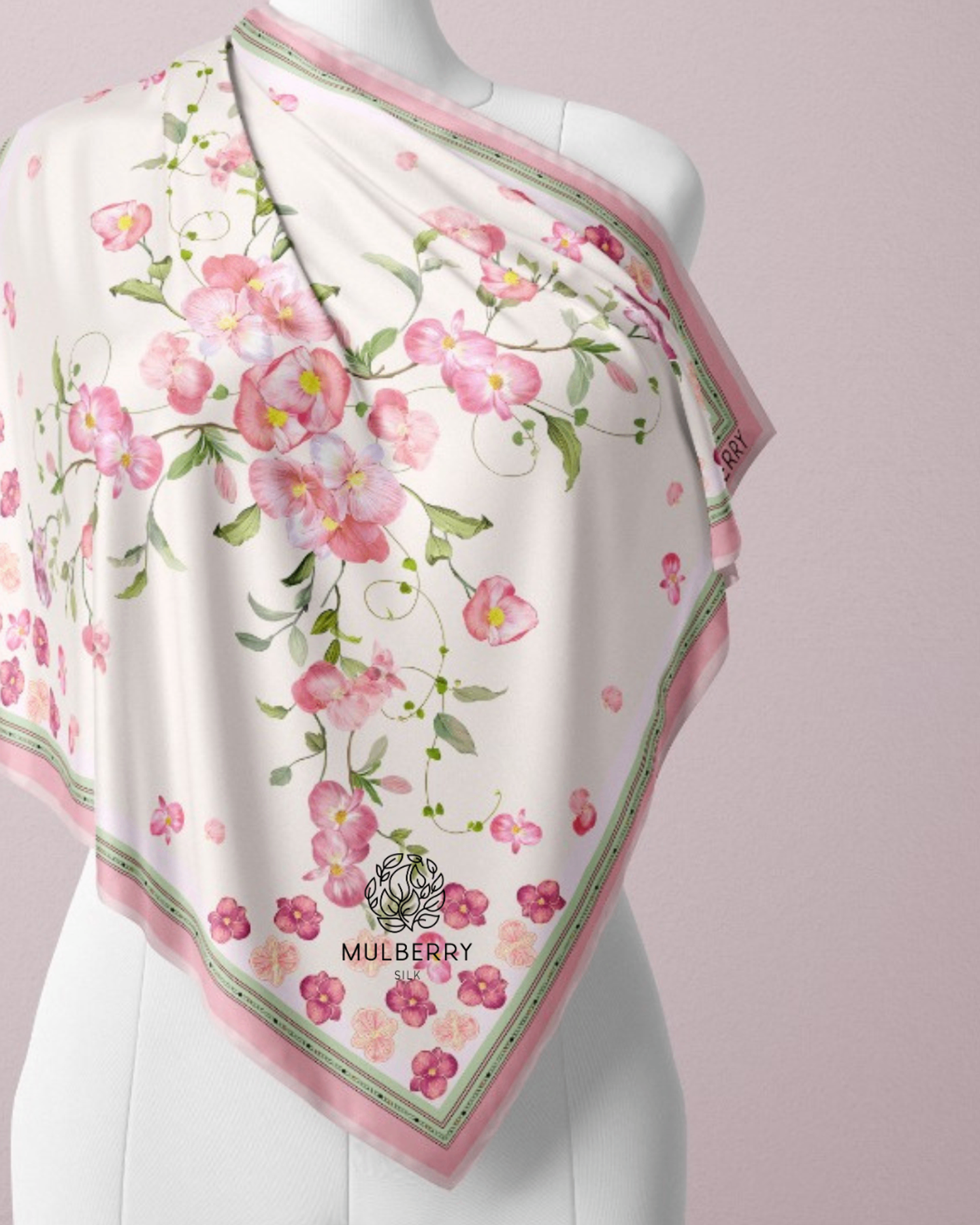 100% MULBERRY SILK SCARF 0229/торгон алчуур