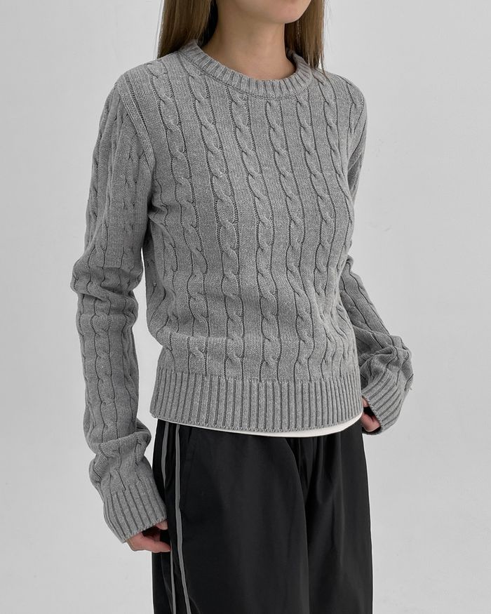Soy Cotton Cable Knit (2TYPE)