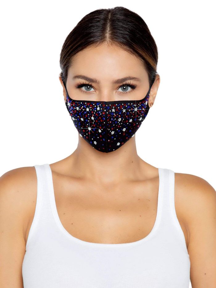 Liberty Rhinestone Face Mask