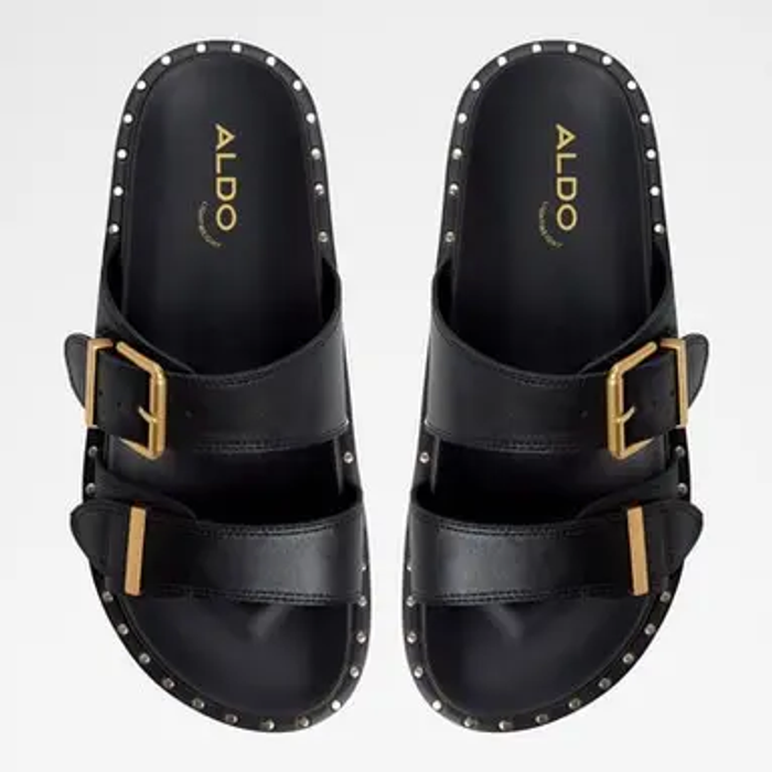 ELYNA-1-black-Ladies Cas Sandals