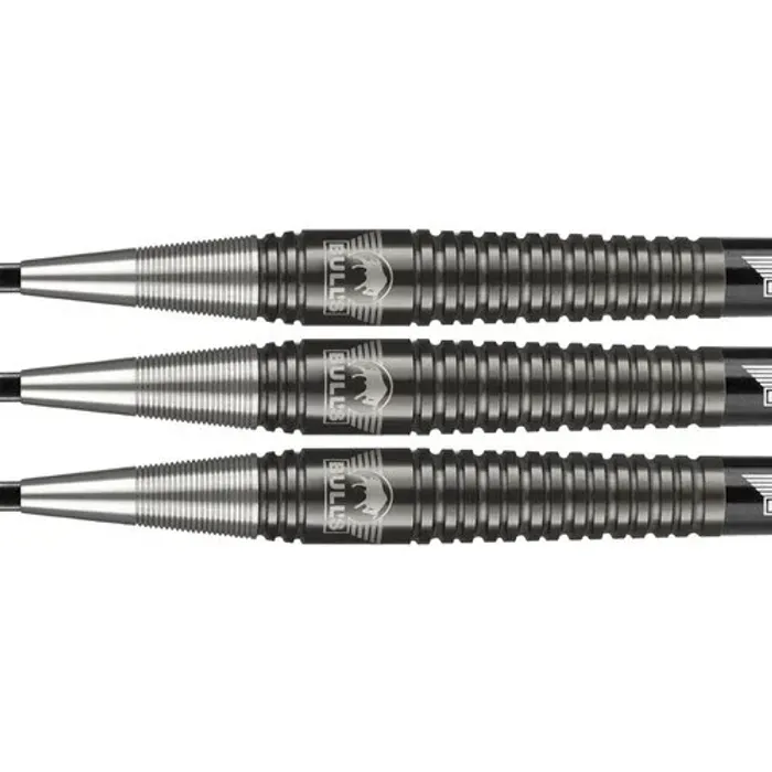 BULL'S Concord Darts - Steel Tip - Ringed - Black and Silver