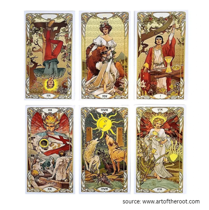 Golden Art Nouveau тарот хөзөр