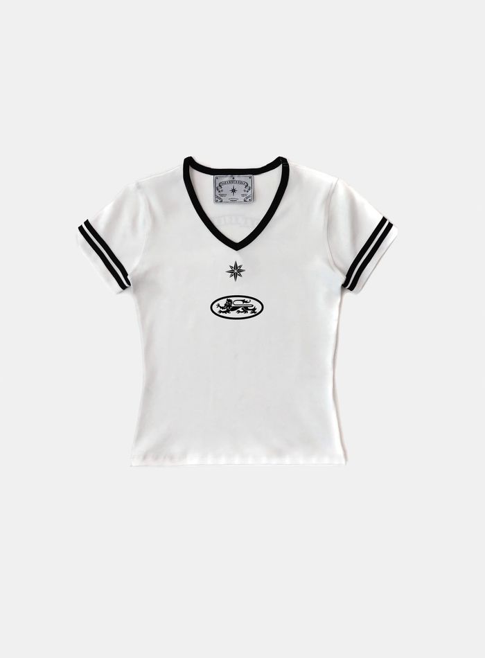 91 V-neck Jersey T-shirt - White