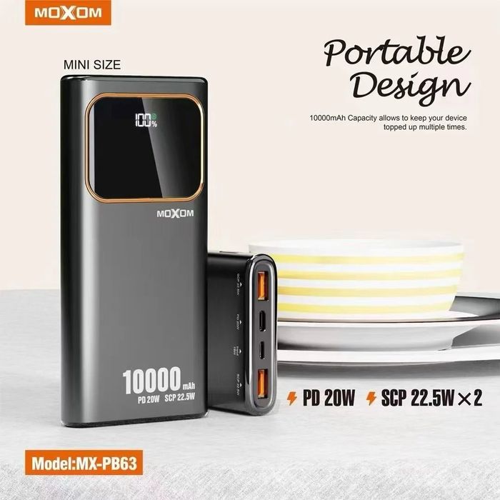 Moxom PB63 Авсаархан Зөөврийн Power Bank (10000 mAh)