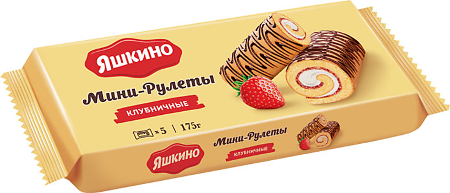Кекс рулет Яшкино Мини 175гр