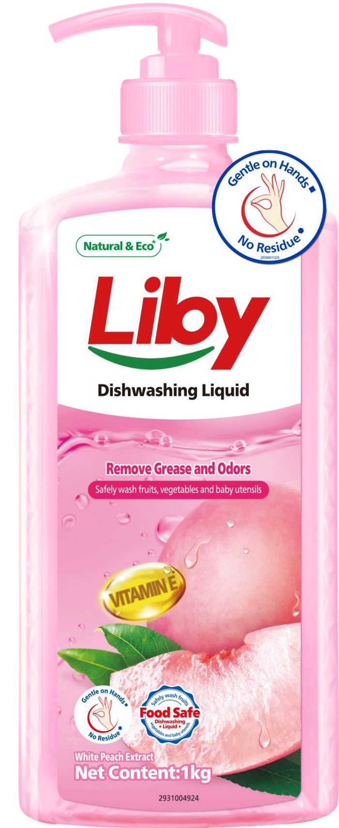 LIBY APG Витамин Е агуулсан, хүүхэд болон эмзэг арьсны тоортой аяга таваг угаагч 1000мл