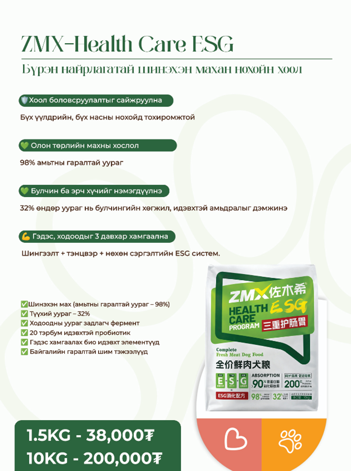ZMX Health Care ESG Dog Food