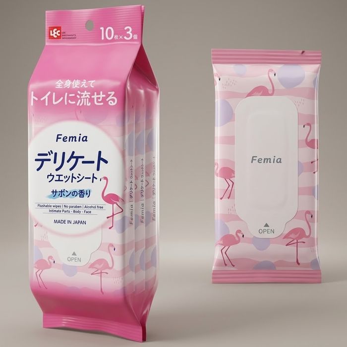 Femia Femwet Savon эмэгтэйчүүдийн салфетка 10 ширхэг × 3 уут